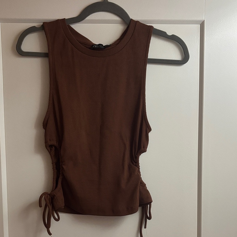 Zara Chocolate Brown Tank Top